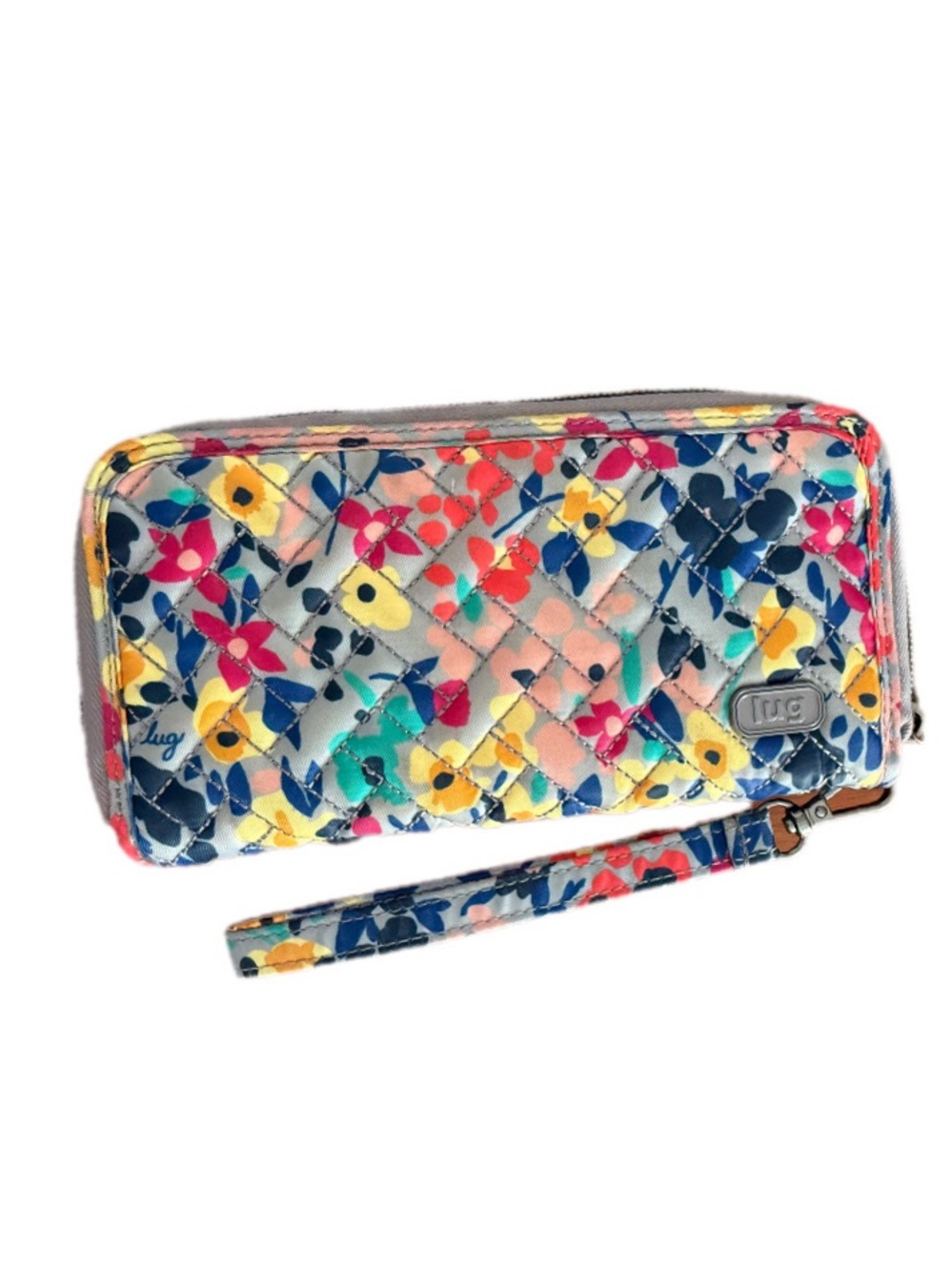 NWOT Lug Handspring RFID Zip Around Wallet Wristlet Wildflower Multi